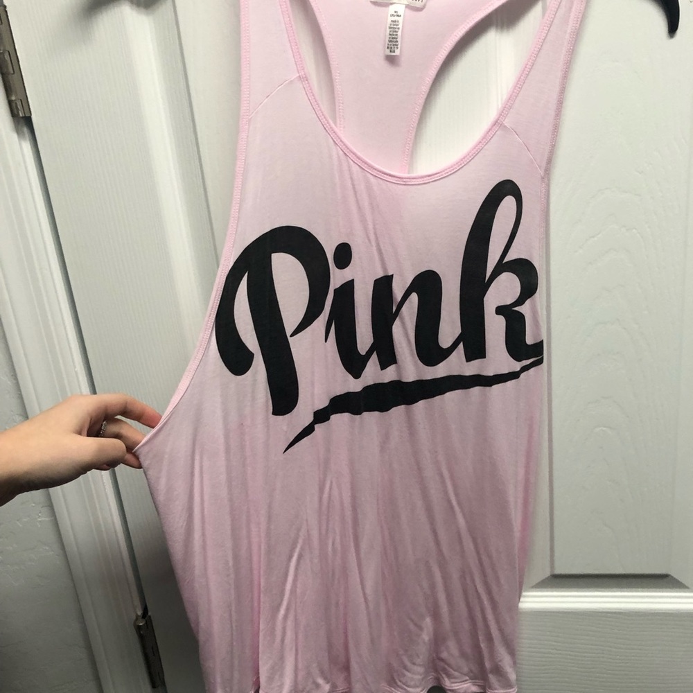 Pink workout tank top size M